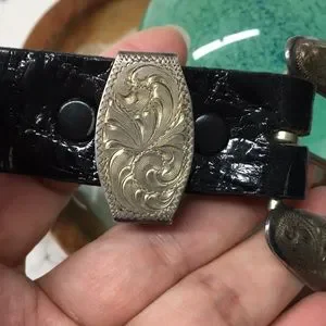?Vtg DIABLO Sterling silver buckle and alligator leather belt Vintage | Accessories | Vtg Diablo Sterling Silver Buckle  main image 2